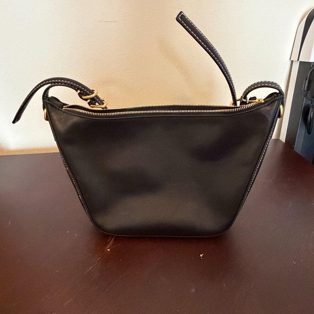 Madewell Black Leather Shoulder Bag with Adjustable Straps